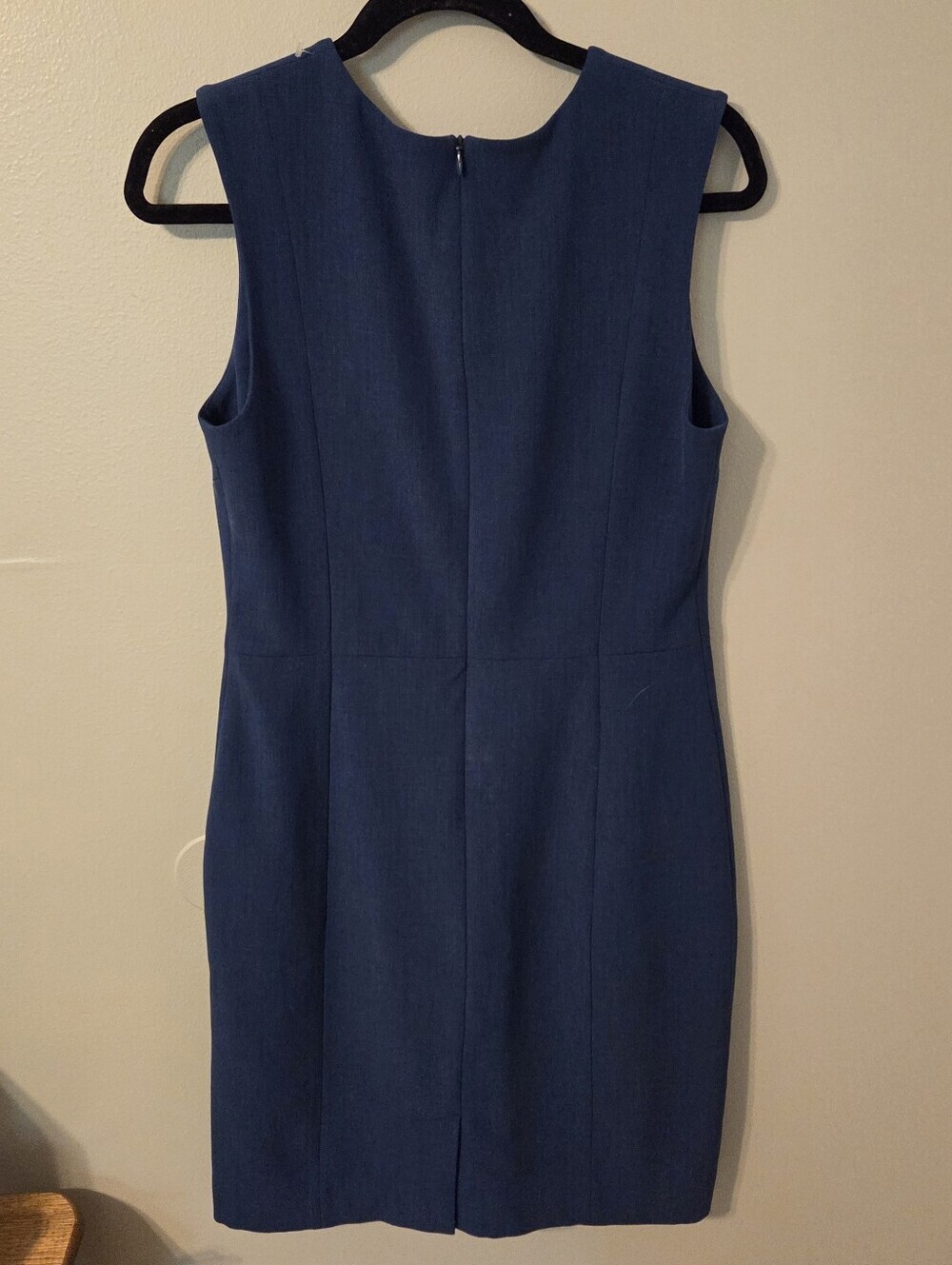 MM Lafluer Womens Blue Shirley Dress Sz 10  Corpcore Office Career Pencil Sheath - Picture 5 of 10